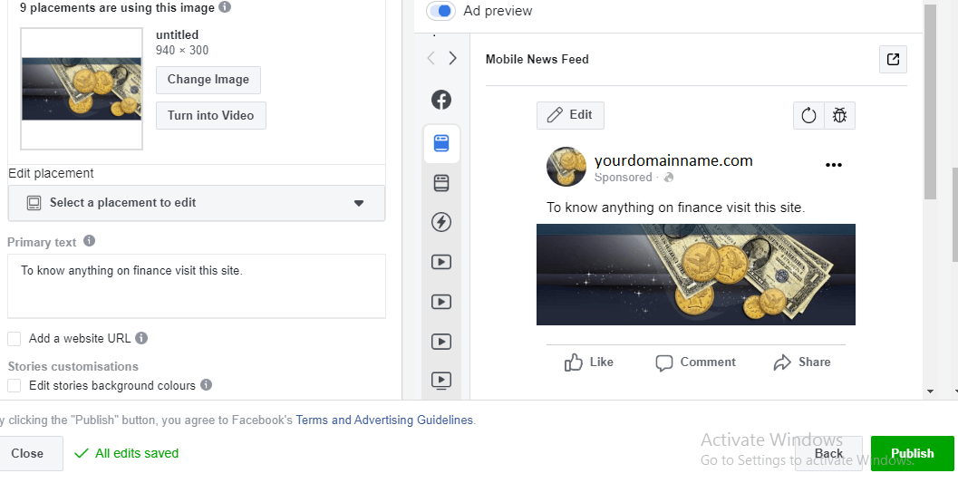 brand awareness ad image option